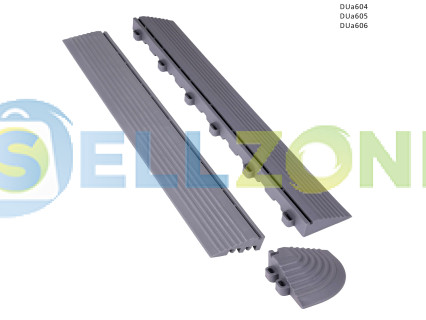 Ανοιχτό γκρι άκρο / άκρο / γωνία για την πλευρά του αρθρωτού δαπέδου PVC – DUa604 / DUa605 / DUa606